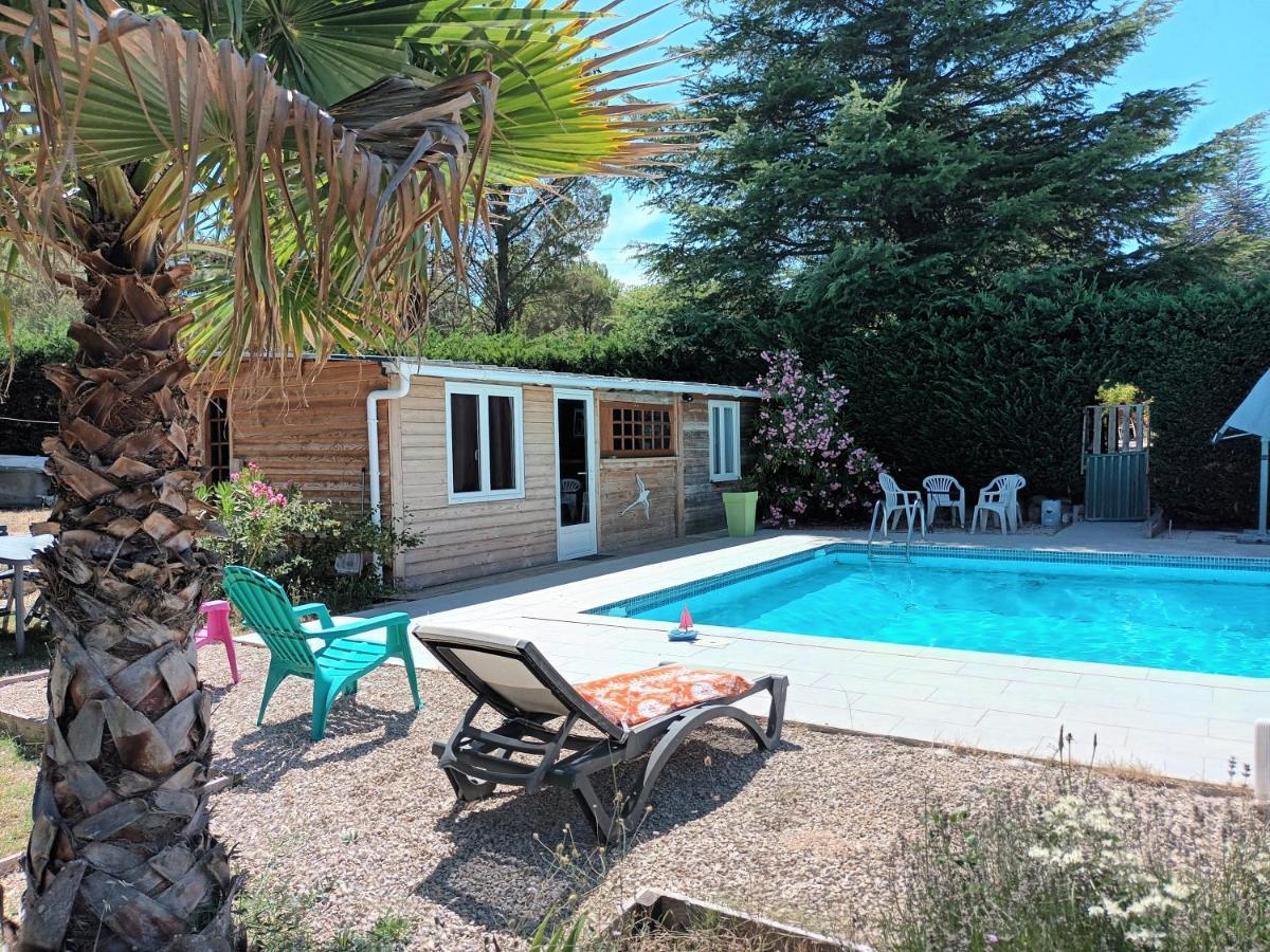 Chalet Banane Devant Piscine, A 6Km Du Festival De Piano De La Roque D'Antheron Rognes Exterior photo