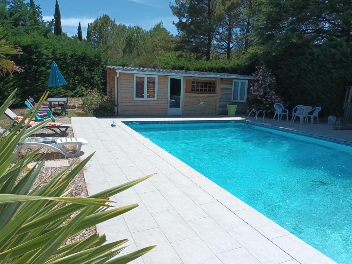 Chalet Banane Devant Piscine, A 6Km Du Festival De Piano De La Roque D'Antheron Rognes Exterior photo